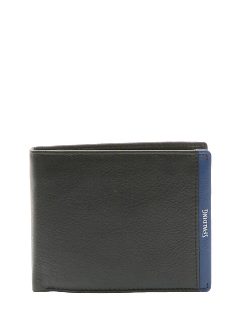 SPALDING SNAP  Men's Leather Wallet black/navy - Men’s Wallets