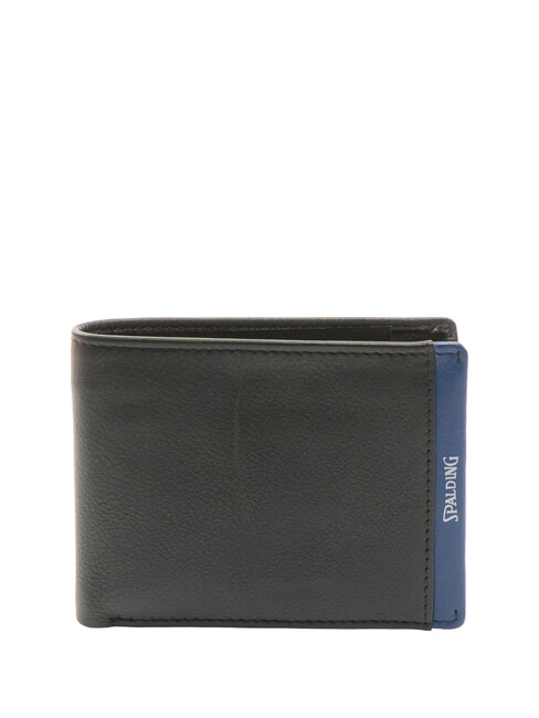 SPALDING SNAP  Men's leather wallet, with coin purse black/navy - Men’s Wallets