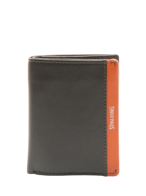 SPALDING SNAP  Men's Leather Wallet brown/orange - Men’s Wallets