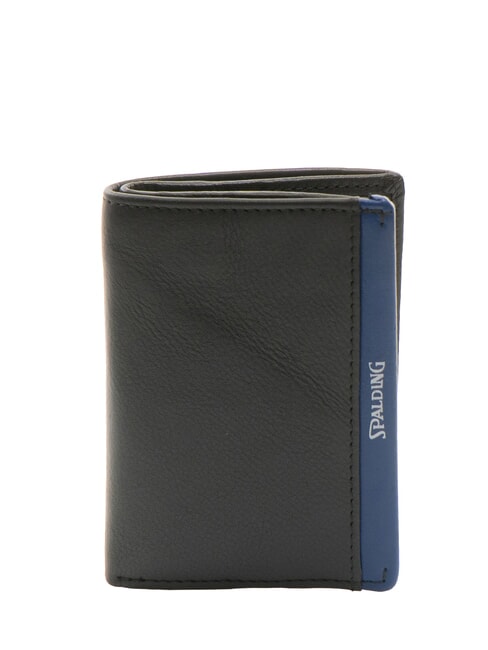 SPALDING SNAP  Men's Leather Wallet black/navy - Men’s Wallets