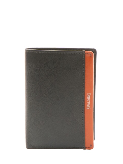 SPALDING STRIPE  Vertical leather wallet brown/orange - Men’s Wallets