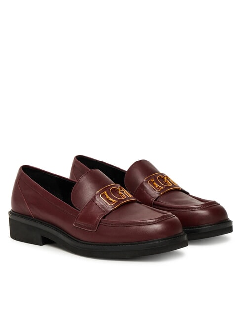 GUESS SHUTTLE3 Leather moccasin RED - Women’s shoes