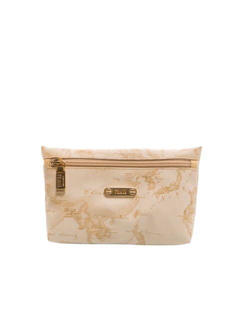 ALVIERO MARTINI PRIMA CLASSE GEO Medium square sachet Beige / Metallic Gold - Sachets & Travels Cases