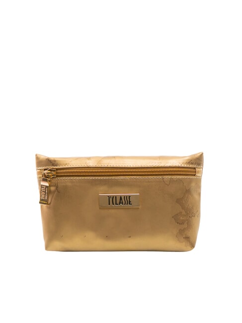 ALVIERO MARTINI PRIMA CLASSE GEO Medium square sachet dark gold - Sachets & Travels Cases