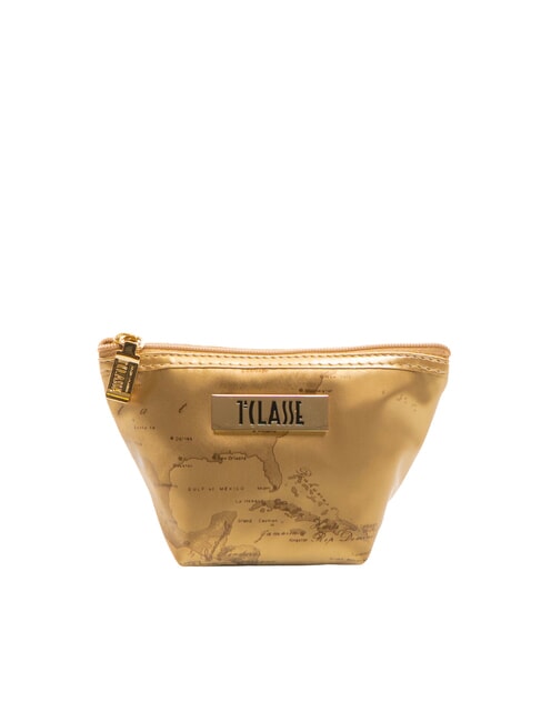 ALVIERO MARTINI PRIMA CLASSE GEO Mini flared necessaire dark gold - Sachets & Travels Cases