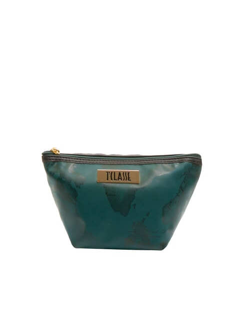 ALVIERO MARTINI PRIMA CLASSE GEO Small flared necessaire green bottle - Sachets & Travels Cases