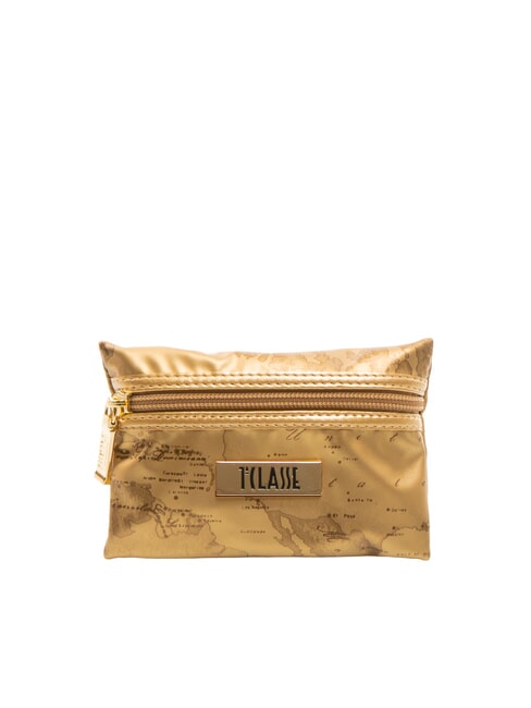 ALVIERO MARTINI PRIMA CLASSE GEO Mini flat envelope dark gold - Sachets & Travels Cases