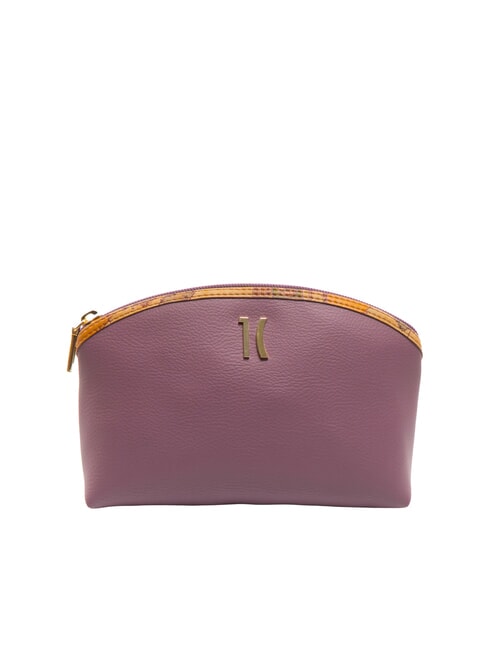 ALVIERO MARTINI PRIMA CLASSE GEO Rounded beauty with logo mauve - Beauty Case