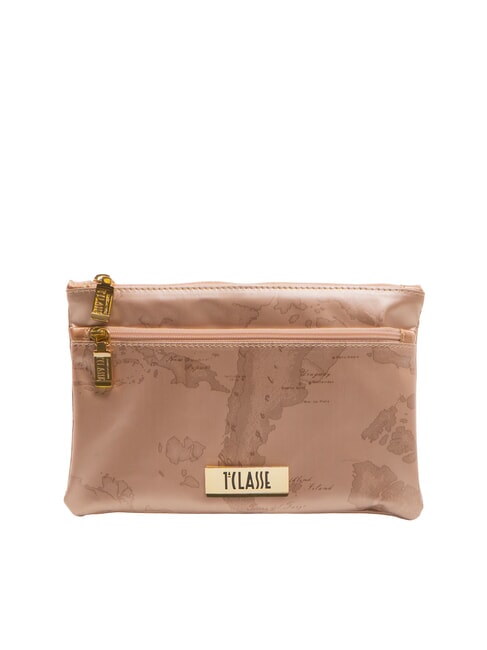 ALVIERO MARTINI PRIMA CLASSE GEO Medium two zip pouch pearly powder - Sachets & Travels Cases