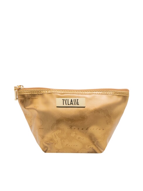 ALVIERO MARTINI PRIMA CLASSE GEO Small flared necessaire antique gold - Sachets & Travels Cases