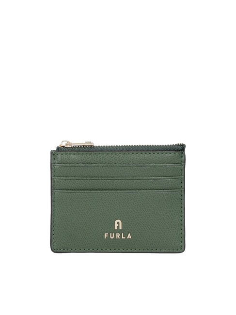 FURLA CAMELIA Leather card holder / coin purse olive - Women’s Wallets