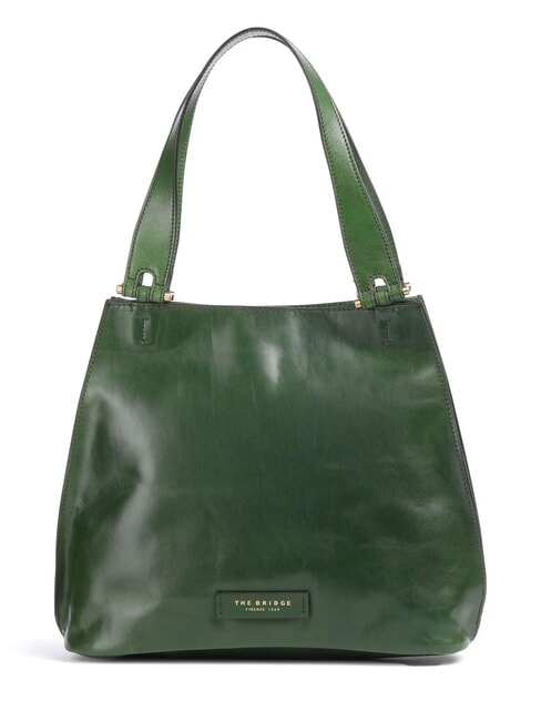 THE BRIDGE FEBE Leather shoulder bag english green abb. gold - Women’s Bags