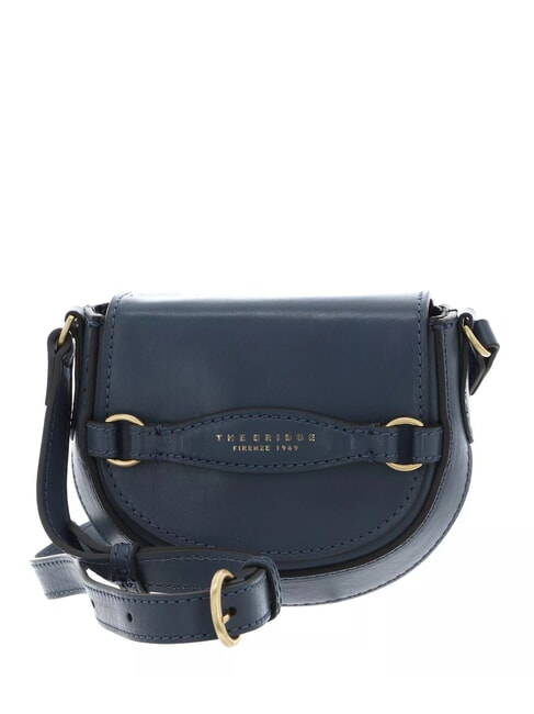 THE BRIDGE BETTINA Mini leather shoulder bag cerulean with gold abb - Women’s Bags
