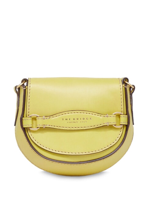 THE BRIDGE BETTINA Mini leather shoulder bag lime with gold - Women’s Bags