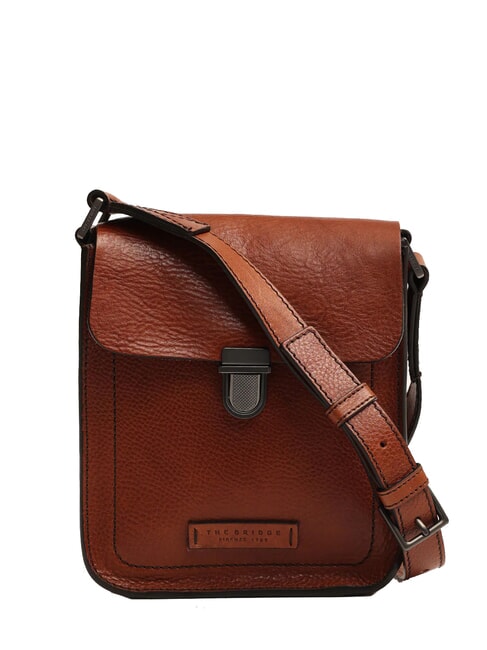 THE BRIDGE ETTORE Leather bag Brown / Ruthenium - Over-the-shoulder Bags for Men