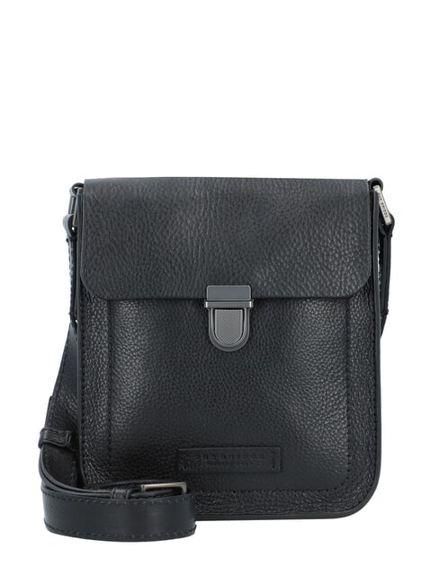 THE BRIDGE ETTORE Leather bag black / dark matte ruthenium - Over-the-shoulder Bags for Men
