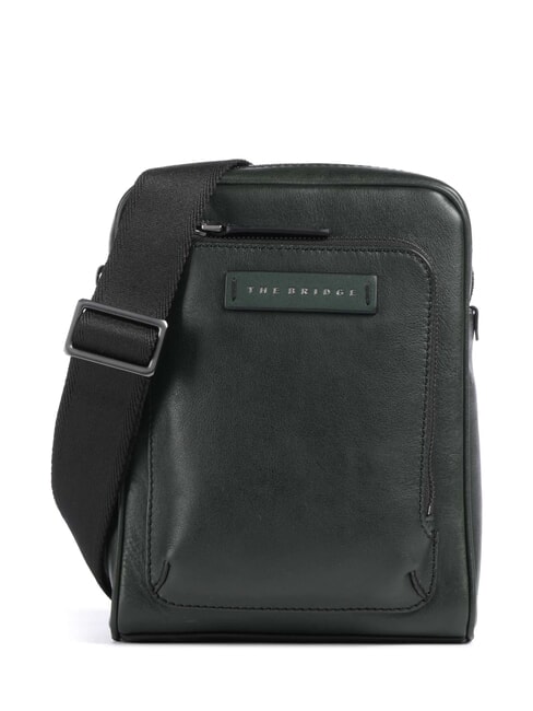 THE BRIDGE FILIPPO Leather bag malachite/rut. dark - Over-the-shoulder Bags for Men