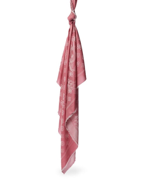 GUESS JACQUARD  Scarf dark rose logo - Scarves
