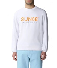 SUN68 ROUND FLUO Crewneck sweatshirt with logo print - Sweatshirts