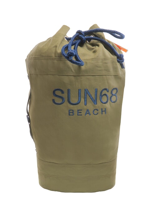 SUN68 CABARDINE Cotton beach bag dark military - Women’s Bags