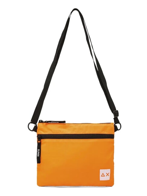 SUN68 NYLON Nylon bag with pocket fluorescent orange - Over-the-shoulder Bags for Men