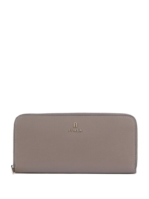 FURLA CAMELIA Zip Around Wallet stucco gray+ballerina i int. - Women’s Wallets