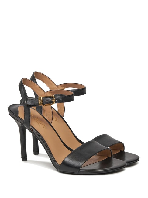 RALPH LAUREN GWEN High leather sandals BLACK - Women’s shoes