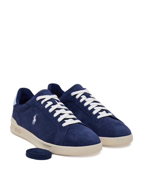 RALPH LAUREN HERITAGE COURT II  Suede leather sneakers navy/light blue - Men’s shoes