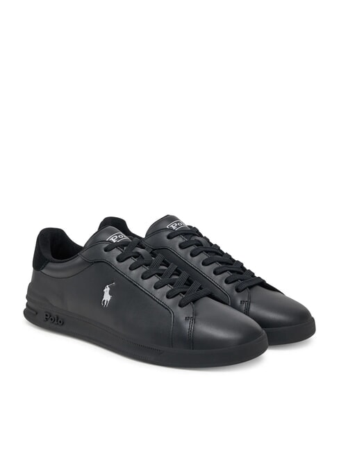 RALPH LAUREN HERITAGE COURT II  Leather sneakers black/soft grey pp - Unisex shoes