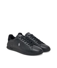 RALPH LAUREN HERITAGE COURT II  Leather sneakers black/soft grey pp - Unisex shoes - 1