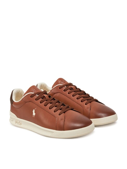 RALPH LAUREN HERITAGE COURT II Leather sneakers tan/ecru pp - Men’s shoes