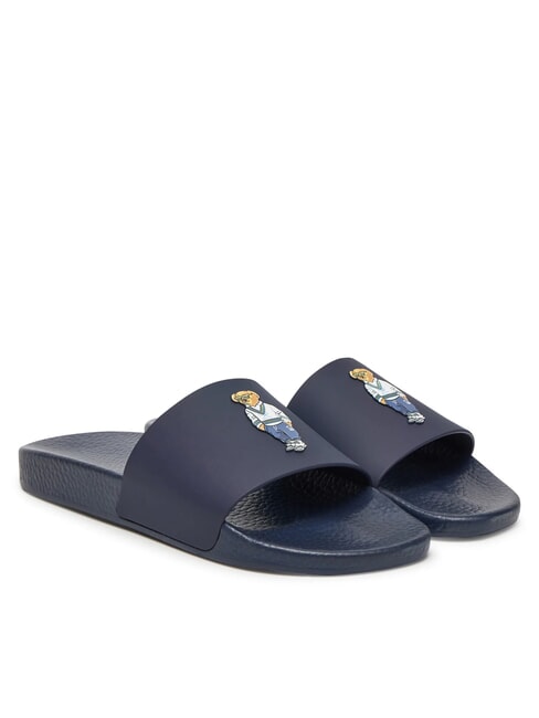 RALPH LAUREN POLO SLIDE Slippers heritage bear - navy - Unisex shoes