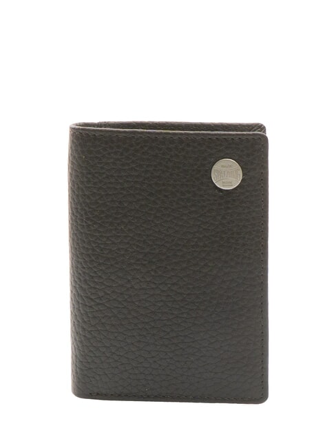 SPALDING SNAP  Hammered Leather Vertical Wallet testamoro - Men’s Wallets