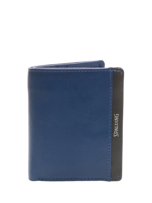SPALDING SNAP  Hammered leather wallet black - Men’s Wallets