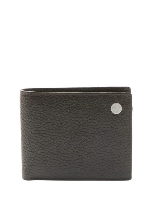 SPALDING SNAP Medium hammered leather wallet testamoro - Men’s Wallets