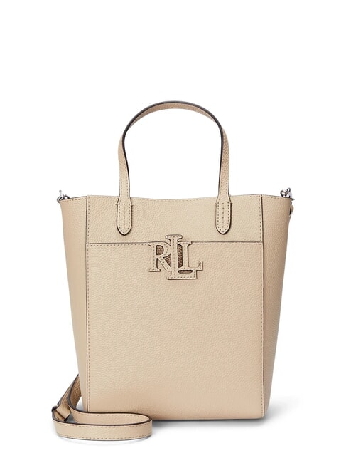 RALPH LAUREN CAMERYN Vertical leather bag with shoulder strap sand dune - Women’s Bags