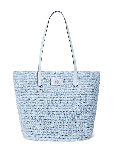 RALPH LAUREN BRIE 31 Straw shopping bag crnflwr blue mlnge/crnflwr blue - Women’s Bags