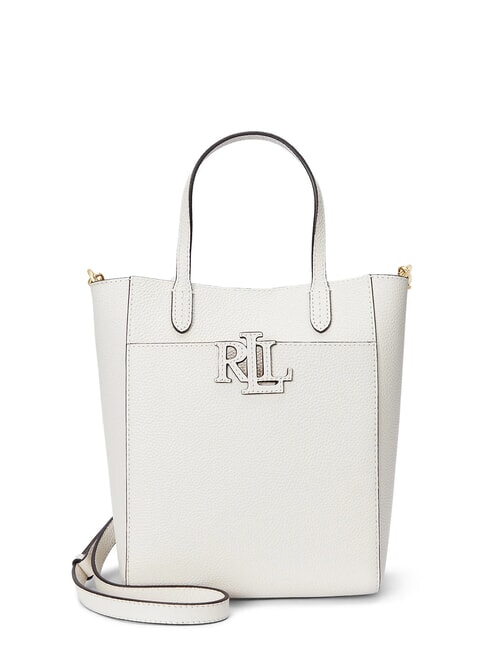 RALPH LAUREN CAMERYN Vertical leather bag with shoulder strap soft white - Women’s Bags
