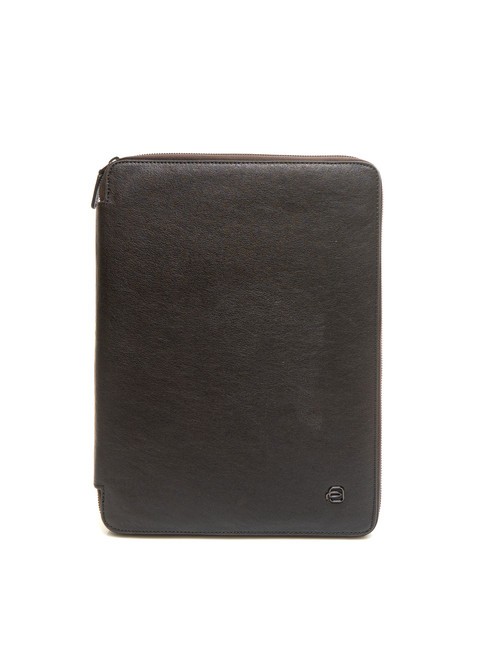 PIQUADRO BLACK SQUARE Leather A4 clipboard MORO - Tablet holder& Organizer
