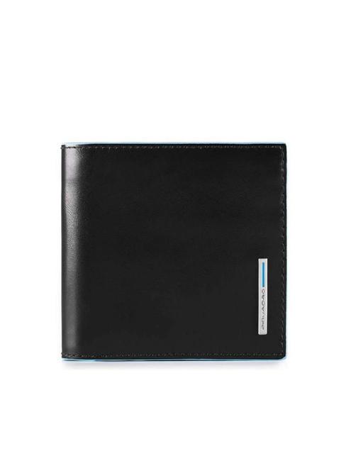 PIQUADRO BLUE SQUARE Leather wallet Black - Men’s Wallets