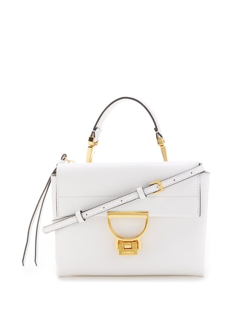COCCINELLE ARLETTIS Textured leather minibag brilliant white - Women’s Bags