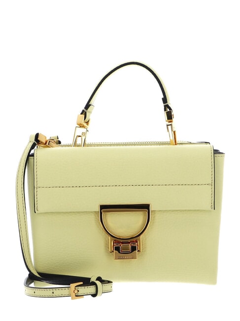 COCCINELLE ARLETTIS Textured leather minibag lime wash - Women’s Bags