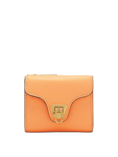 COCCINELLE BEAT SOFT beat soft portafoglio pelle martellata Mini leather wallet sunrise - Women’s Wallets