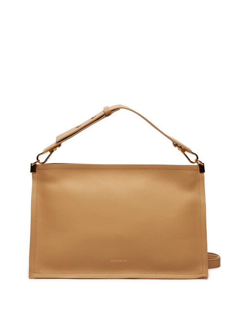 COCCINELLE SNIP Shoulder bag in hammered leather fre.beige/sunri - Women’s Bags