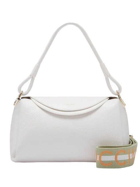 COCCINELLE ECLYPS Shoulder bag in hammered leather brilliant white - Women’s Bags