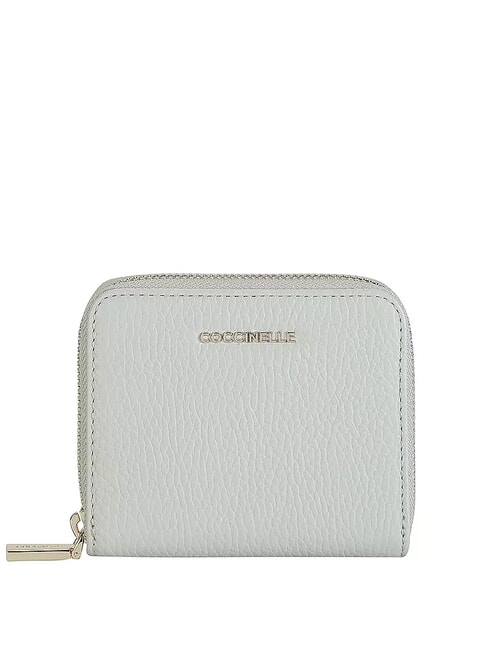 COCCINELLE METALLIC SOFT Small leather wallet celadon green - Women’s Wallets
