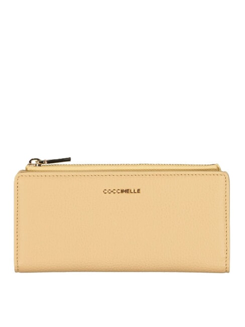 COCCINELLE METALLIC SOFT Leather wallet fresh beige - Women’s Wallets