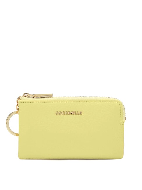 COCCINELLE METALLIC SOFT Envelope coin purse lime wash - Women’s Wallets
