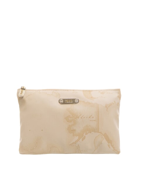 ALVIERO MARTINI PRIMA CLASSE GEO Medium bag with 3 zips beige - Sachets & Travels Cases
