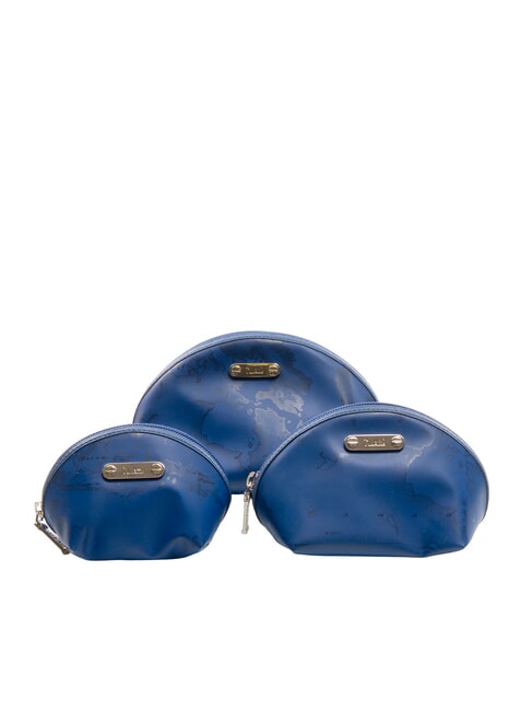 ALVIERO MARTINI PRIMA CLASSE GEO Set of three matryoshka bags electric blue - Sachets & Travels Cases